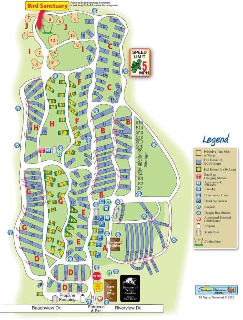Jekyll Island Campground MAP